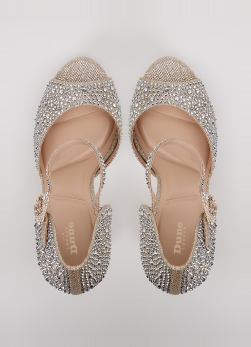 Dune London Myans sandalette van leer - detail 5 goud