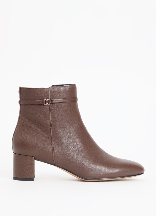 Dune London Oaken enkellaarsje van leer