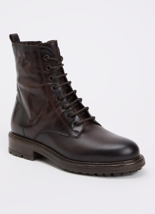 Dune London Patley biker boot van leer