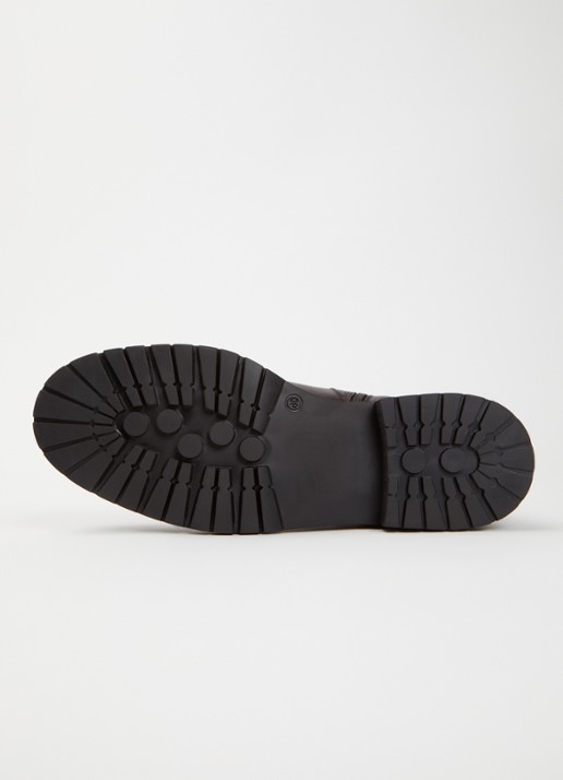 Dune London Paused chelsea boot van leer - detail 4 donkerrood