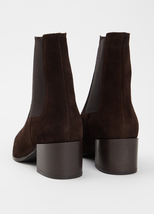 Dune London Pimo chelsea boot van leer - achterkant 3 kastanjebruin