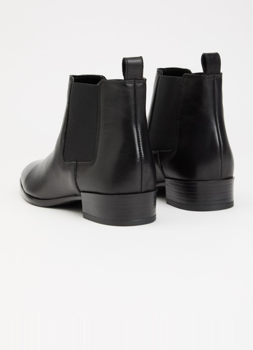 Dune London Pinni chelsea boots van leer - achterkant 3 zwart