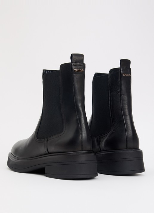 Dune London Pixx chelsea boot van leer - achterkant 2 zwart