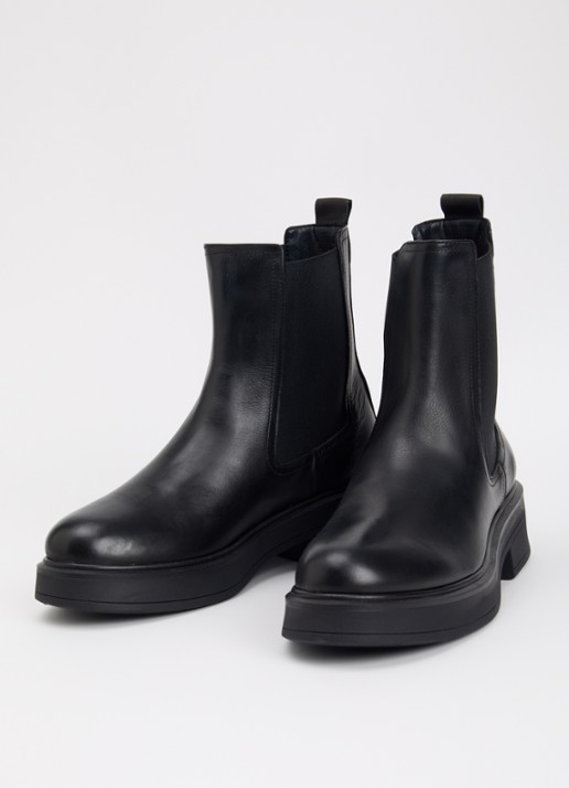Dune London Pixx chelsea boot van leer - detail 3 zwart