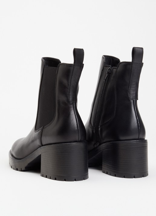 Dune London Positivity chelsea boot van leer - achterkant 3 zwart