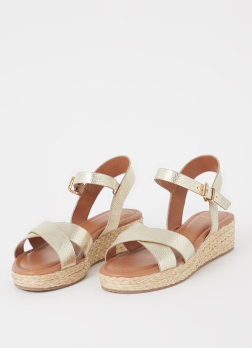 Dune London Regular Fit Linnie sleehak met metallic finish - detail goud