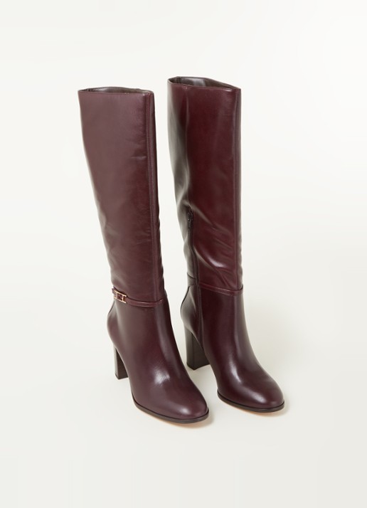 Dune London Sabah laars van leer - detail brons