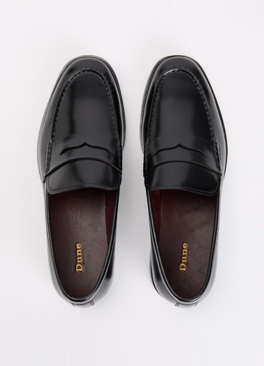 Dune London Sacha loafer van leer - detail 4 zwart
