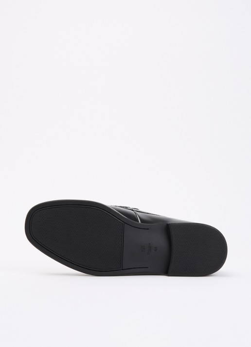 Dune London Sacha loafer van leer - detail 5 zwart