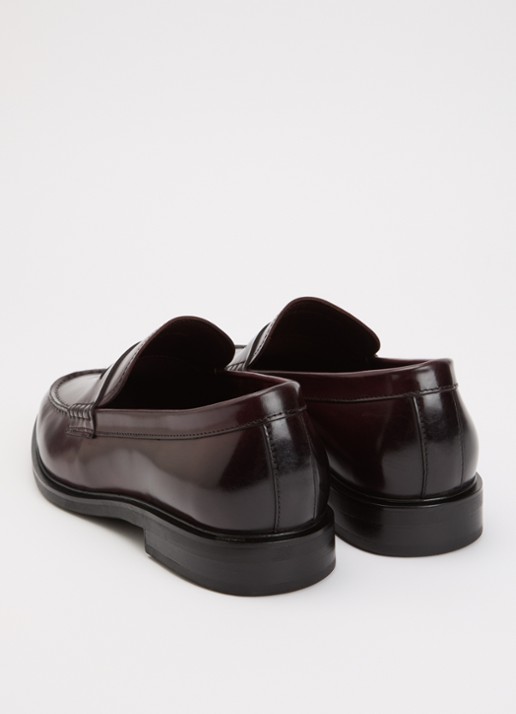 Dune London Sacha loafer van leer - achterkant 5 bordeauxrood