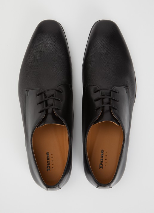 Dune London Saffi veterschoen van leer - detail 3 zwart