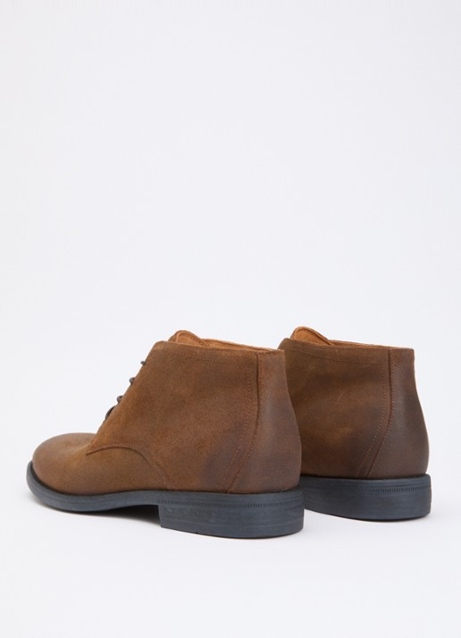 Dune London Sainty veterschoen van leer - achterkant 4 bruin