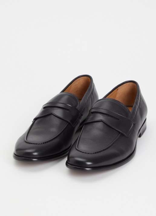Dune London Salford loafer van leer - detail 2 zwart