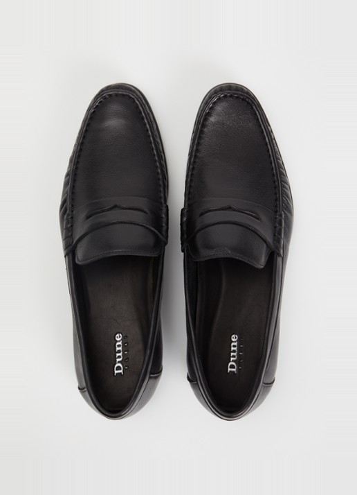 Dune London Sammi loafer van leer  - detail 2 zwart