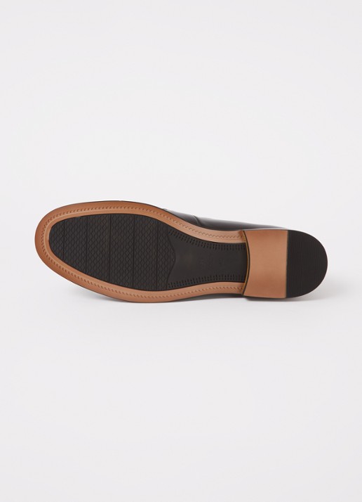 Dune London Samson loafer van leer - detail 5 zwart