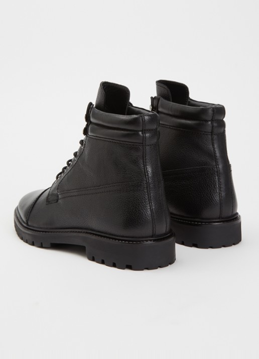 Dune London Sawyeer veterboot van leer - achterkant 3 zwart