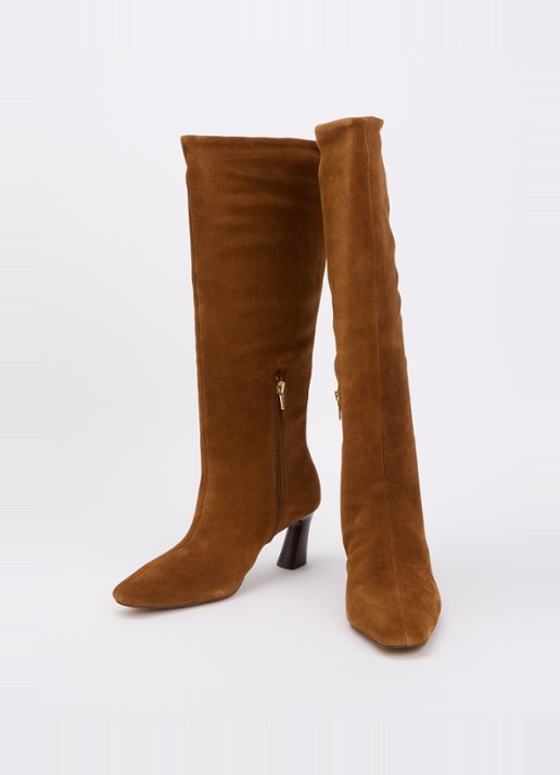 Dune London Selinni laars van leer - detail 3 cognac