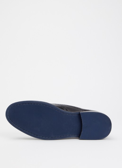 Dune London Senser brogue van leer  - detail 3 zwart