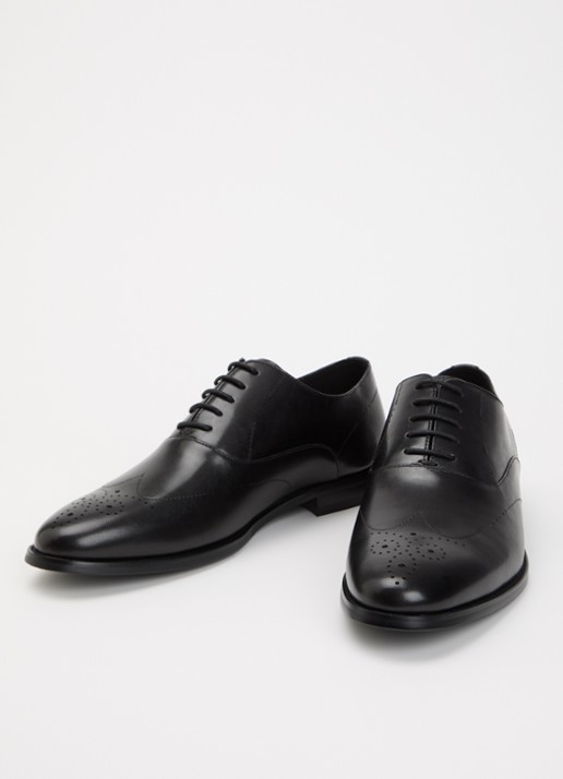 Dune London Shaay veterschoen van leer - detail 2 zwart