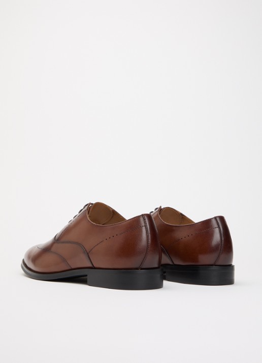Dune London Shaay veterschoen van leer - achterkant bruin