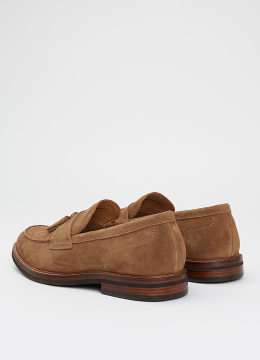 Dune London Shaw loafer  - achterkant 2 lichtbruin
