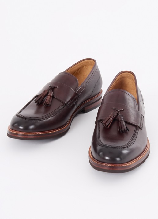 Dune London Shaw loafer  - detail 2 donkerbruin