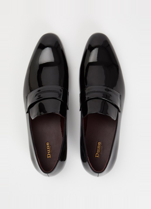 Dune London Simpso loafer van lakleer - detail 3 zwart