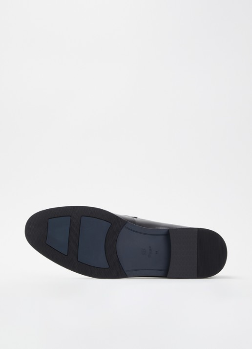 Dune London Skylers loafer van leer - detail 5 zwart