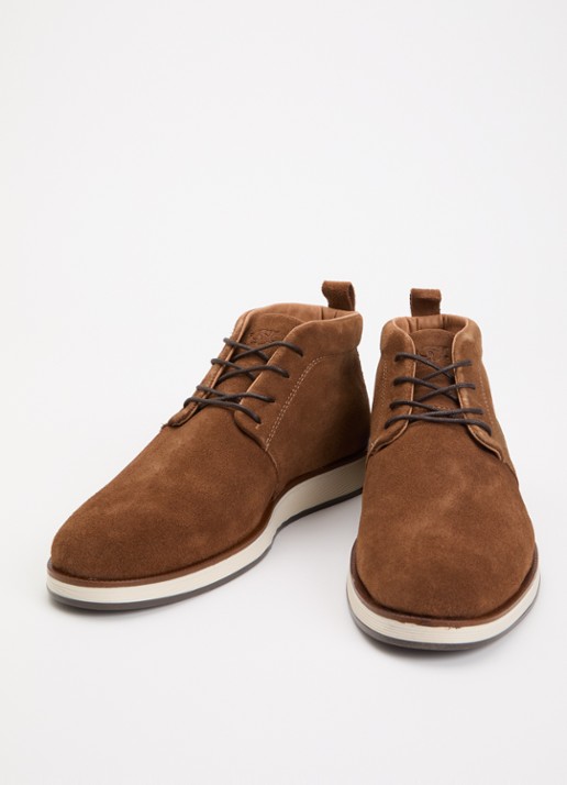 Dune London Smoky veterschoen van leer - detail 3 hazelnootbruin