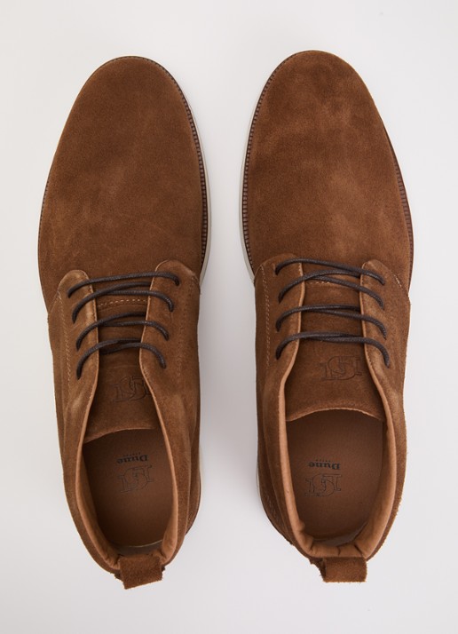 Dune London Smoky veterschoen van leer - detail 4 hazelnootbruin