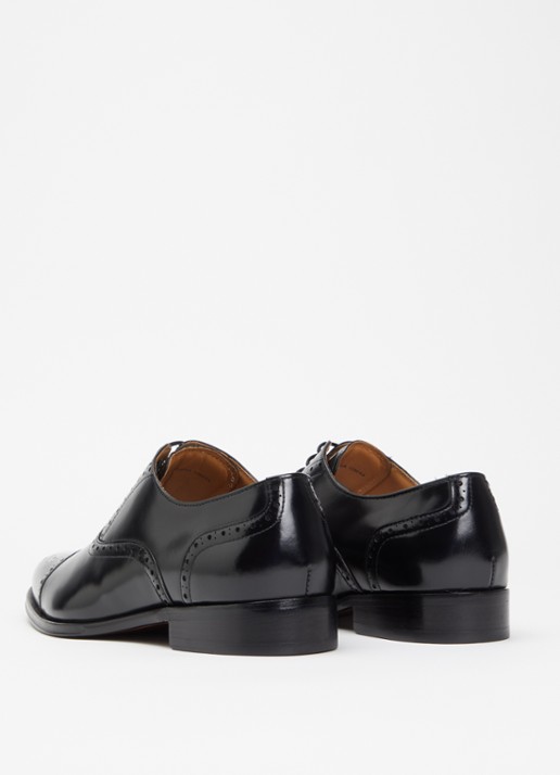 Dune London Soliders brogue van leer - achterkant 2 zwart