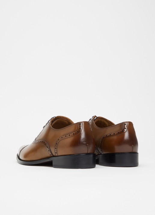 Dune London Soliders brogue van leer - achterkant 4 bruin