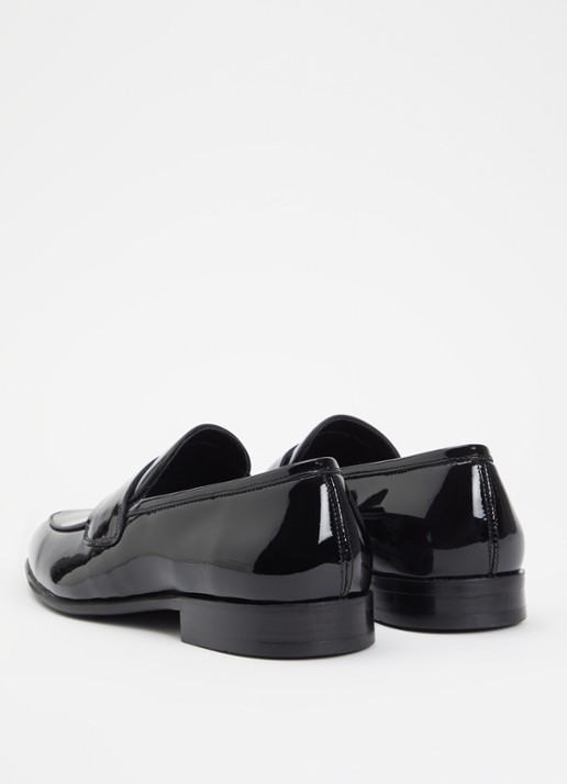 Dune London Spin loafer van lakleer - achterkant 5 zwart