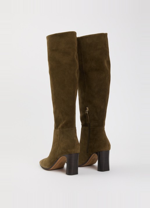 Dune London Stride laars van suède - achterkant 2 khaki