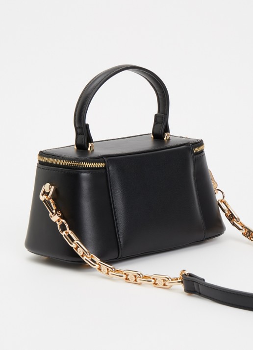 Dune London Successful make-up tas met afneembare schouderriem - achterkant diepzwart