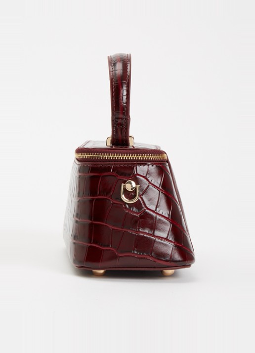 Dune London Successful make-up tas met afneembare schouderriem - detail 4 bordeauxrood