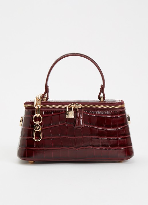 Dune London Successful make-up tas met afneembare schouderriem - voorkant 2 bordeauxrood
