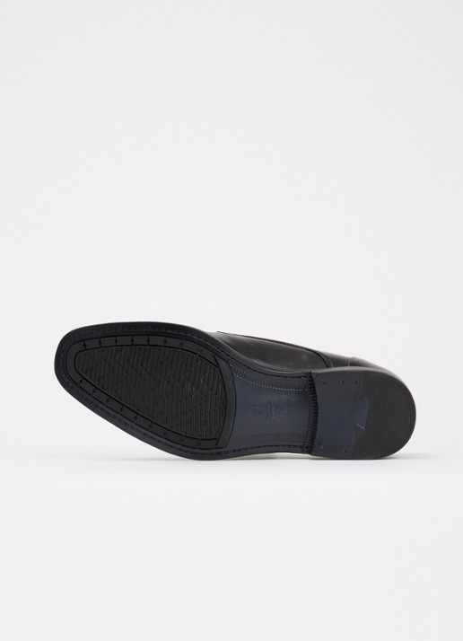 Dune London Suffix veterschoen van leer - detail 4 zwart