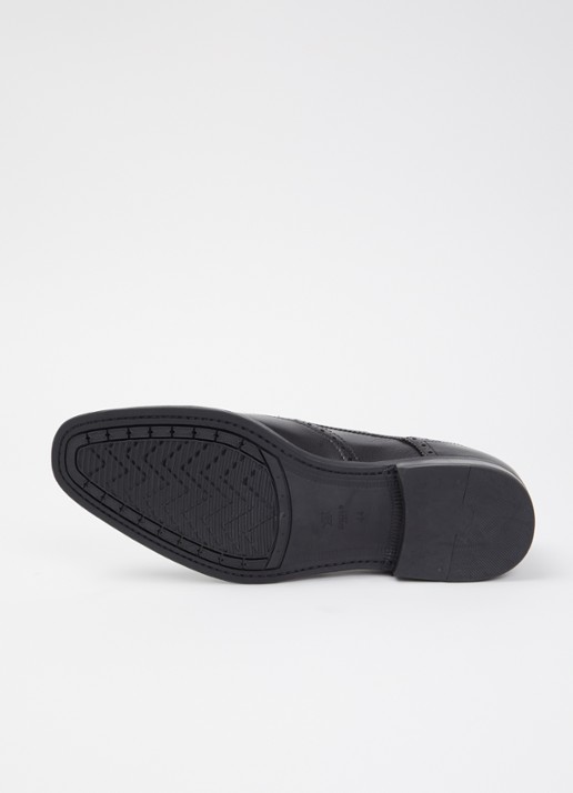 Dune London Sunni brogue van leer - detail 5 zwart