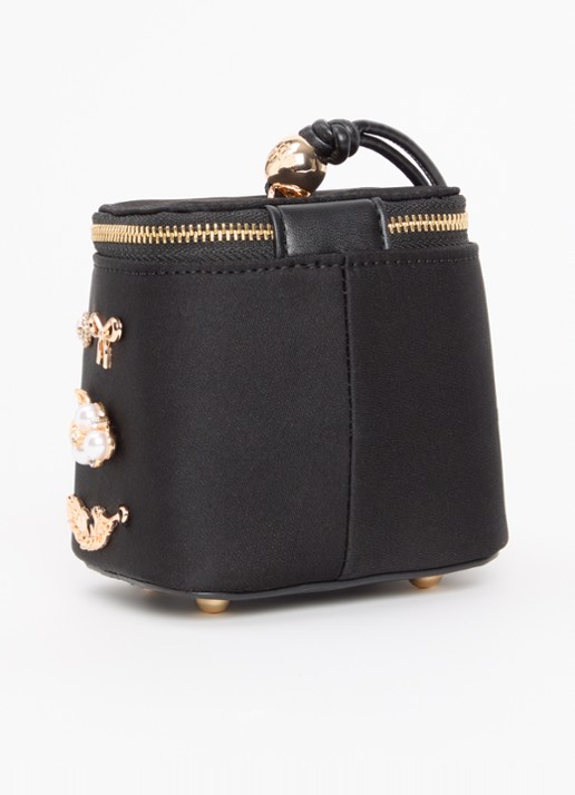 Dune London Surround make-up tas - achterkant diepzwart