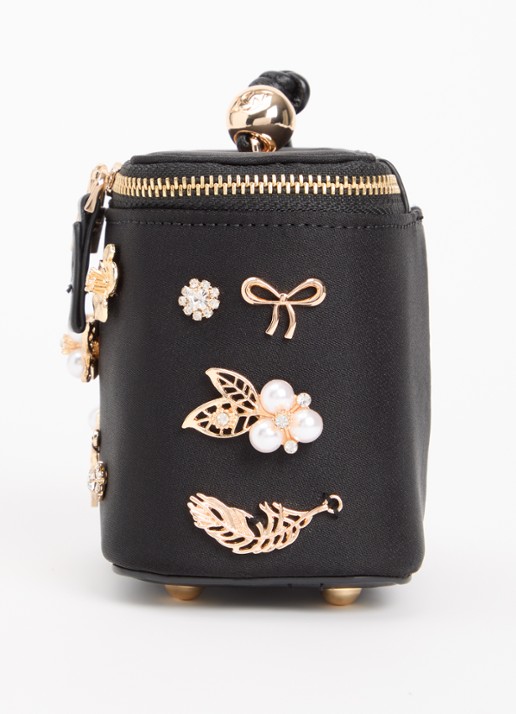 Dune London Surround make-up tas - detail 3 diepzwart