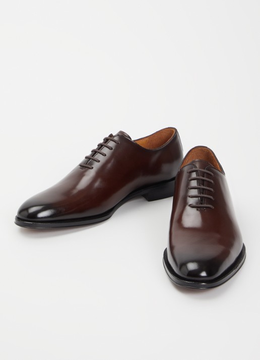 Dune London Sylvester veterschoen van leer - detail 3 bruin