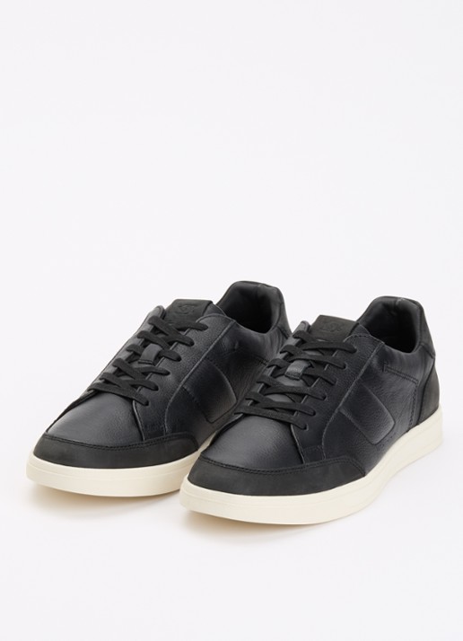 Dune London Tabor sneaker van leer - detail 3 zwart