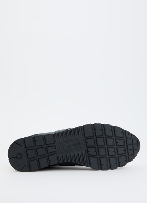 Dune London Thame sneaker van leer met ritsdetail  - detail 4 donkerblauw