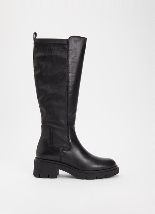 Dune London Toni bikerboot van leer