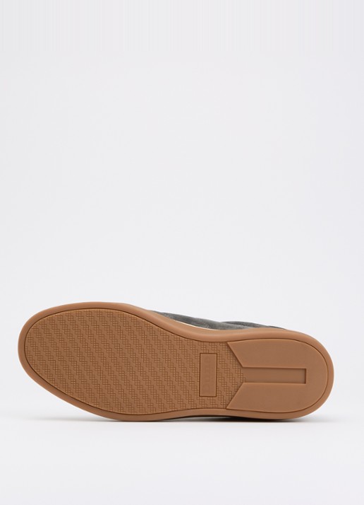 Dune London Tony sneaker van suède - detail 3 donkergrijs