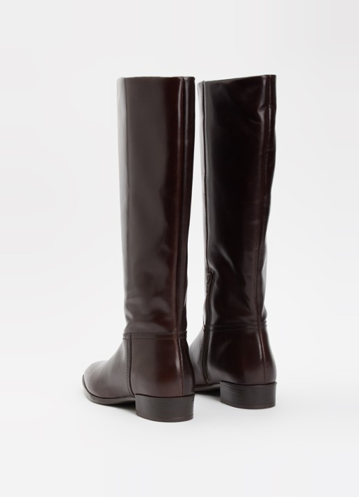 Dune London Toova laar van leer - achterkant 4 beige