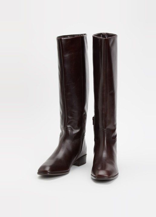 Dune London Toova laar van leer - detail beige
