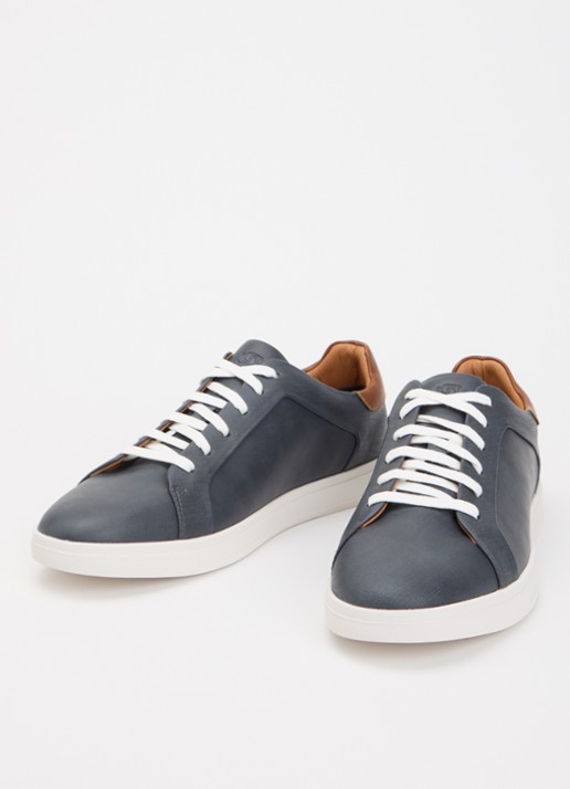 Dune London Traces sneaker - detail 3 donkerblauw