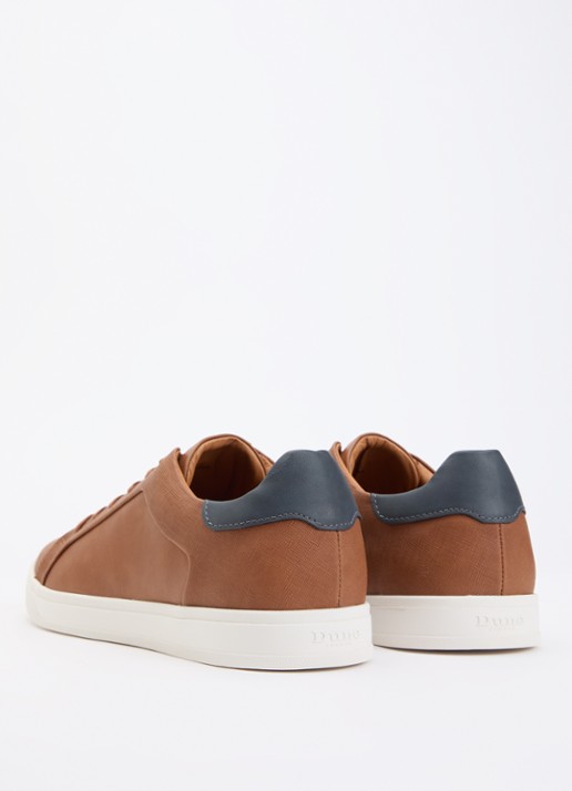 Dune London Traces sneaker - achterkant 2 oranjebruin